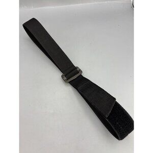 Grunt Style Adjustable Black Nylon Belt Velcro Strap & Metal Buckle Waist 32-36"